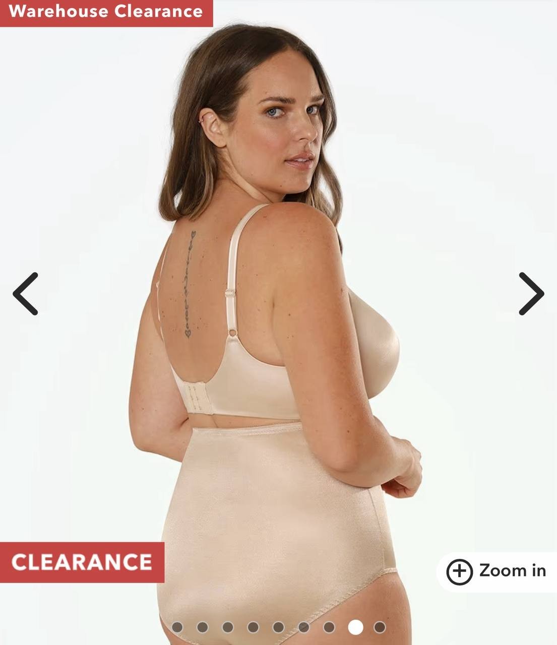 Bali Women’s Satin Tracings Minimizer Bra 36C Beige Nude Comfort Revolution