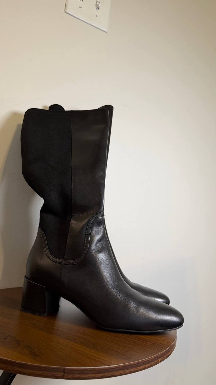 Cole Haan Go‑To‑Serenna Tall Shaft Leather Dress Boots Black 8.5B NWB $308