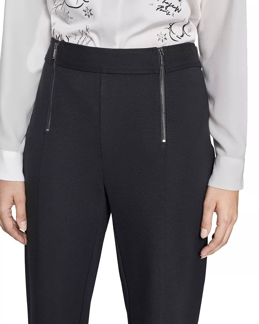 Karl Lagerfeld Paris Double‑Zipper Pants Black XL Pre‑Owned Designer MSRP$89