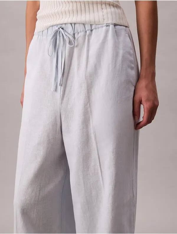 Calvin Klein Relaxed Linen Cotton Pants Plein Air XL NWT $149