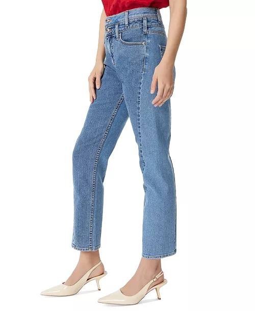 Sam Edelman Twisted-Seam Stovepipe Jeans Mid Wash Size 25 NWT $119