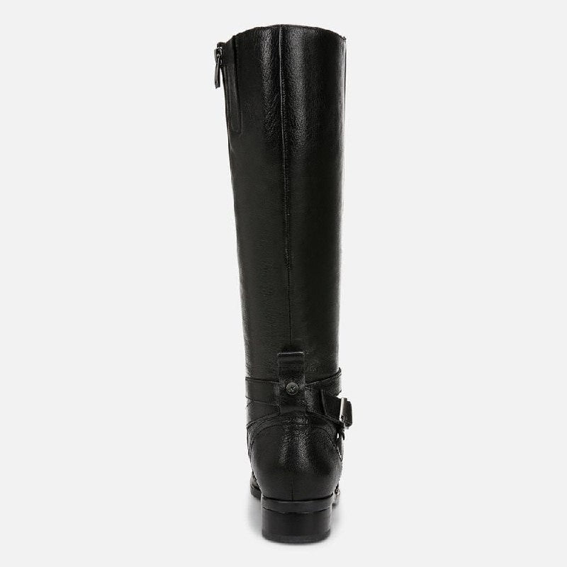 Naturalizer Rena 2 Boots 11W Black Leather Wide Calf Riding Style NIB msrp$325