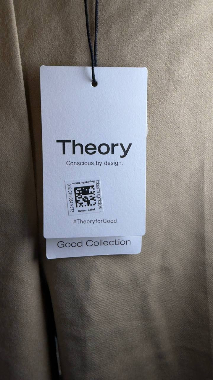 Theory Sleek Flannel Treeca Pull On Pant Camel 2 NWT Damaged $255 New w/ Defects