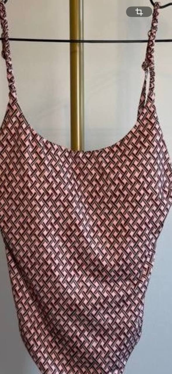 Gottex Luma Vintage Charm Square Neck One Piece Vintage Pink 8 NWOT $148
