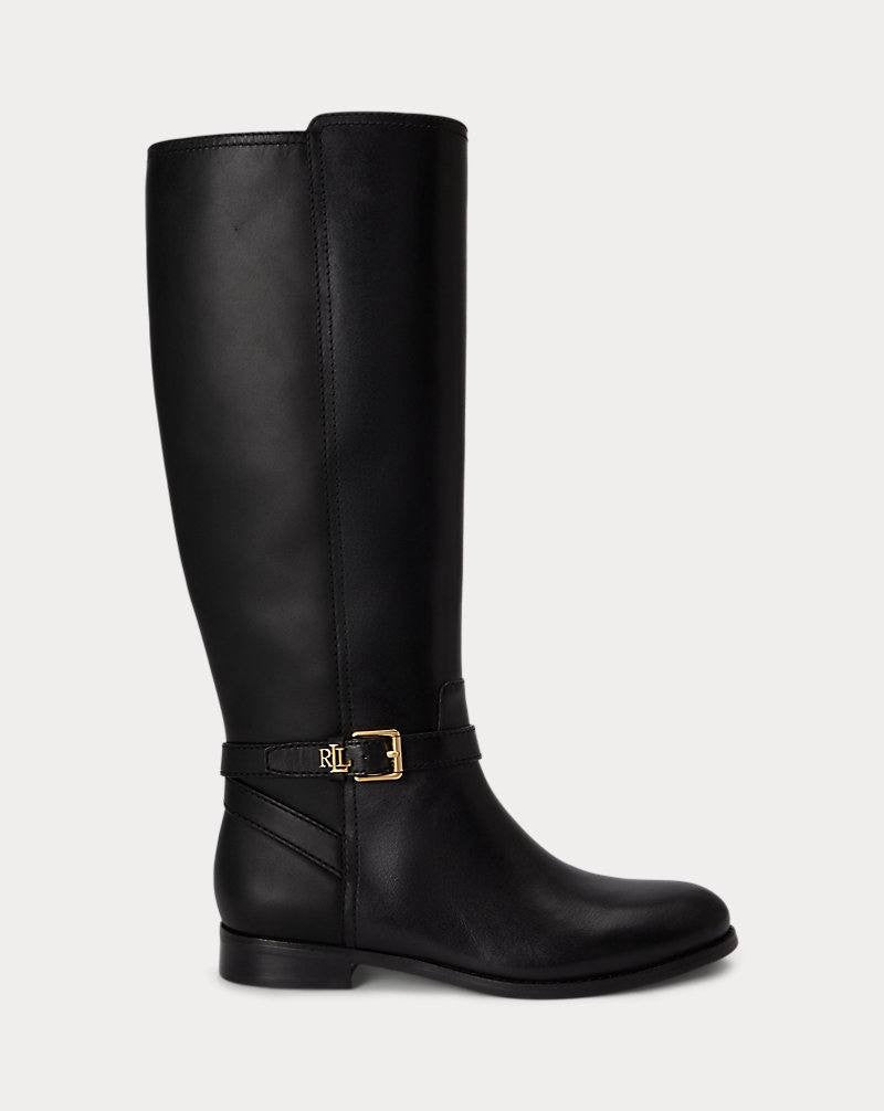 Lauren Ralph Lauren Tall Boots Black 6 B New $275.00