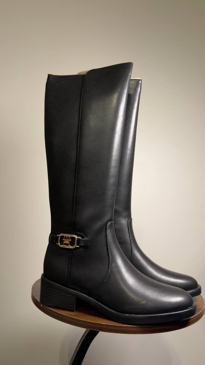 Tommy  Hilfiger  Riding  Boots  Black   8M  New  With  Box  $159