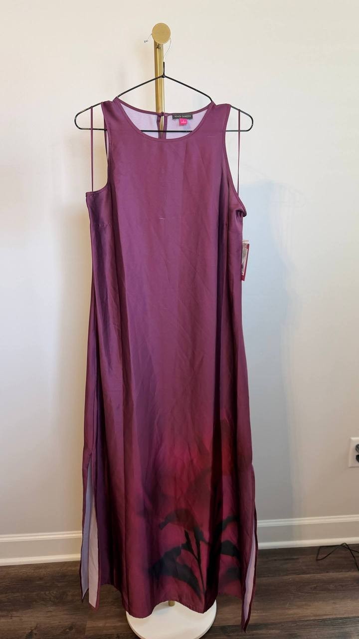 Vince Camuto Women’s Maxi Dress Sweet Plum Sleeveless Size S NWT$99(some snags)
