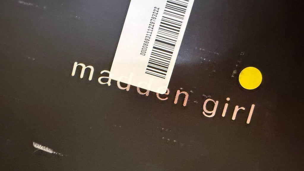 Madden Girl Winsloww Boots 8 Black Synthetic Square Toe Knee‑High NIB msrp$89
