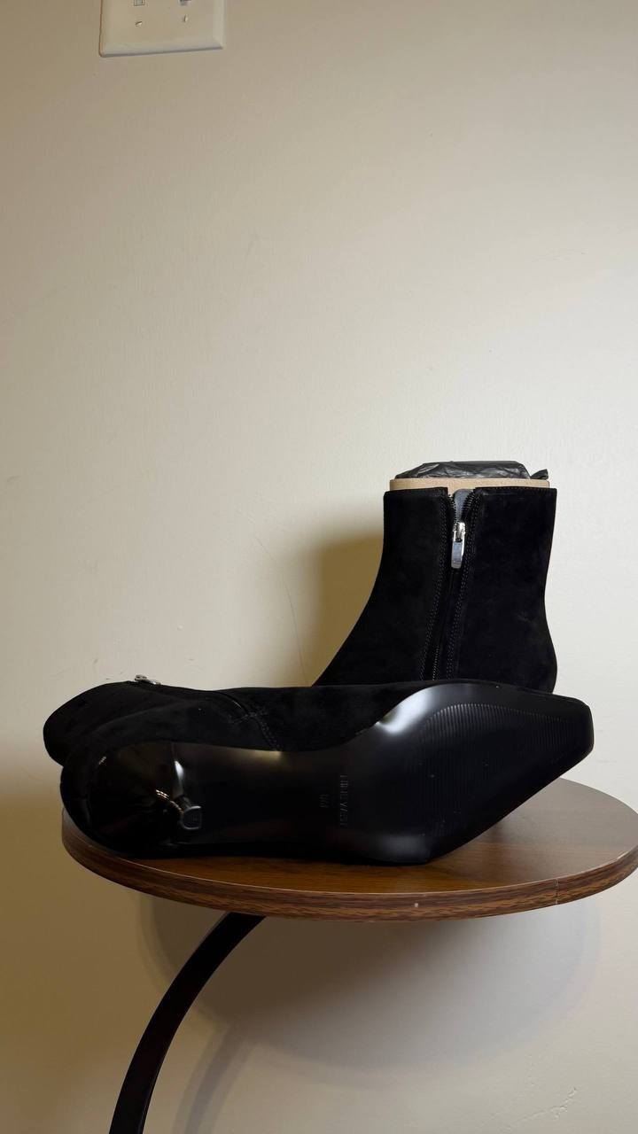 Nine West Black Suede Dress Booties 8M NIB MSRP $159
