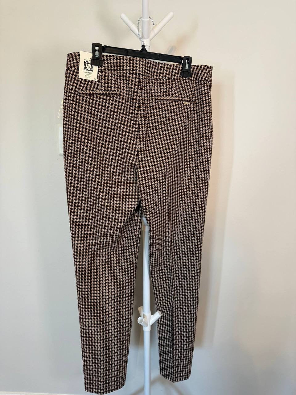 Anne Klein Bootcut Houndstooth Print Pants – Size 14 – NWT – $99