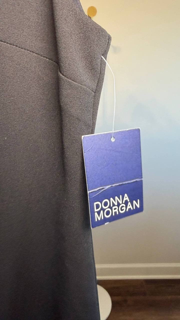 Donna Morgan Sleeveless A‑Line Scuba Dress Black 10 NWT $118