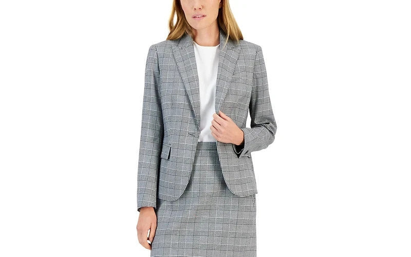 Anne Klein Glen Plaid JUST BLAZER  Black/White – Size 4 NWT MSRP$260