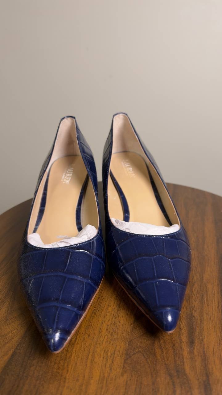 Lauren Ralph Lauren  Pointed Toe Pumps  Refined Navy  7B  New  $170