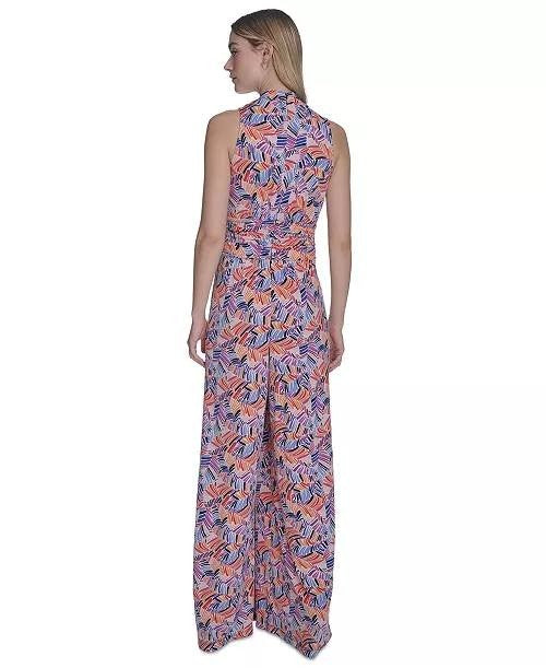 Vince Camuto Women’s Printed Halter‑Neck Jumpsuit Multicolor XL $138 NWT