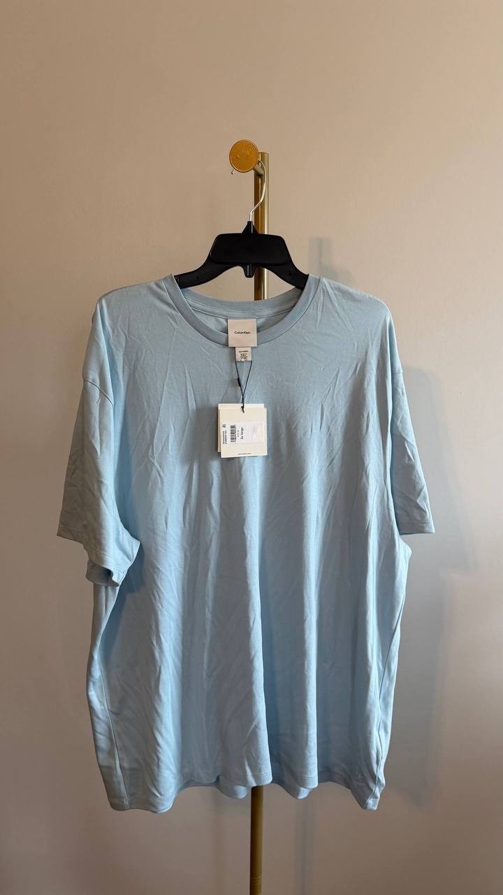 Calvin Klein Men’s Supima Cotton Crewneck T‑Shirt  Winter Sky 2XL $65 NWT