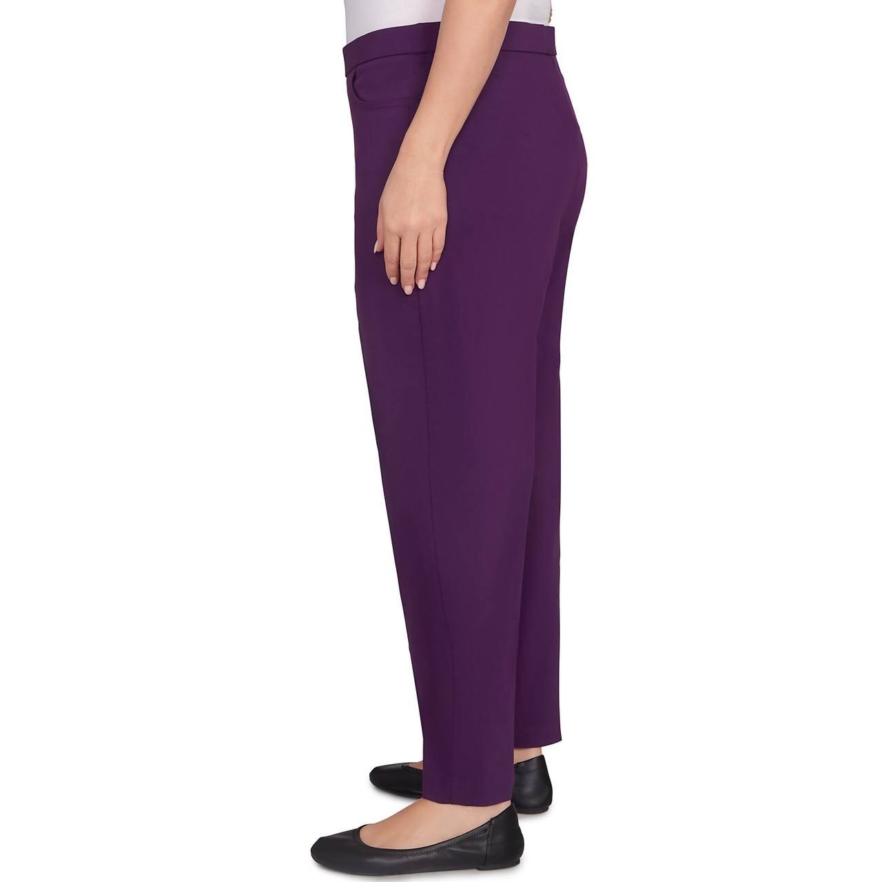 Plus Women’s Allure Fitted Stretch Short Length Pant 2X Purple NWT $52