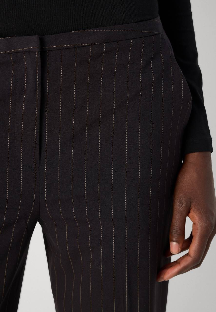 DKNY Pinstripe Trousers – Black/Whiskey – Size 12 – NWT – $99