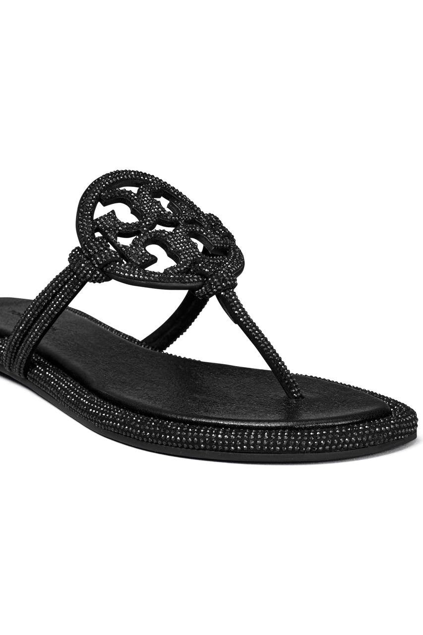 Tory Burch Thong Sandals Perfect Black 6 New $300.00