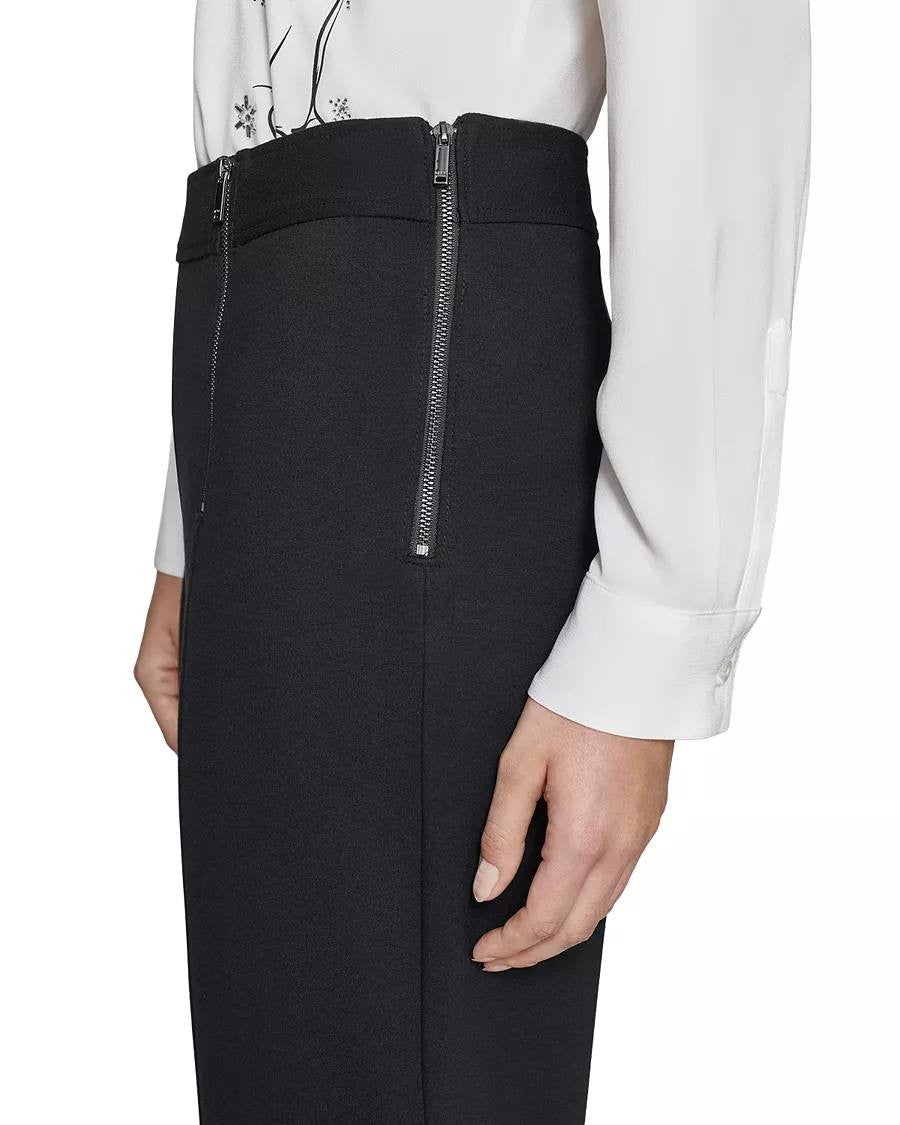 Karl Lagerfeld Paris Double‑Zipper Pants Black XL Pre‑Owned Designer MSRP$89