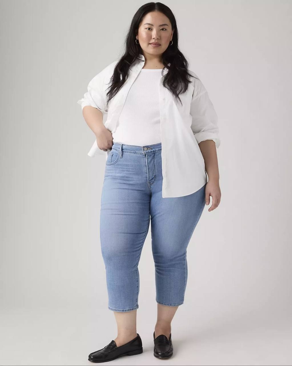 Levi’s 311 Shaping Skinny Capri Jeans Plus Size Dark Blue 24W NWT $59.50