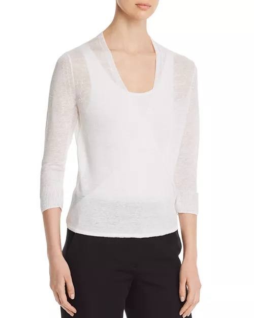 NIC+ZOE Lightweight Four‑Way Convertible Cardigan Paper White PL NWT $108