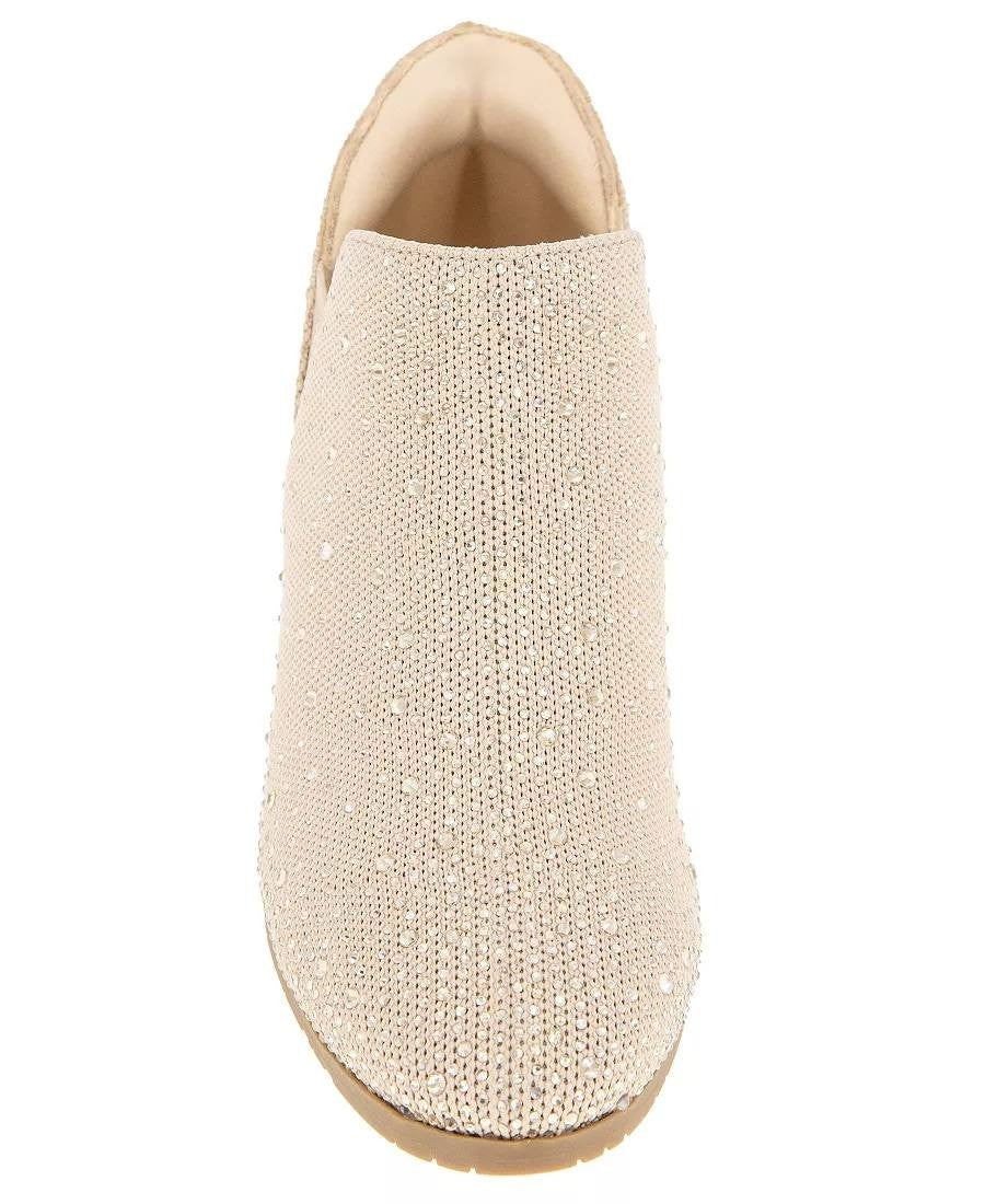 Kenneth Cole Reaction Side EZ Booties 5.5M Warm Taupe Knit Slip‑On NIB msrp$99