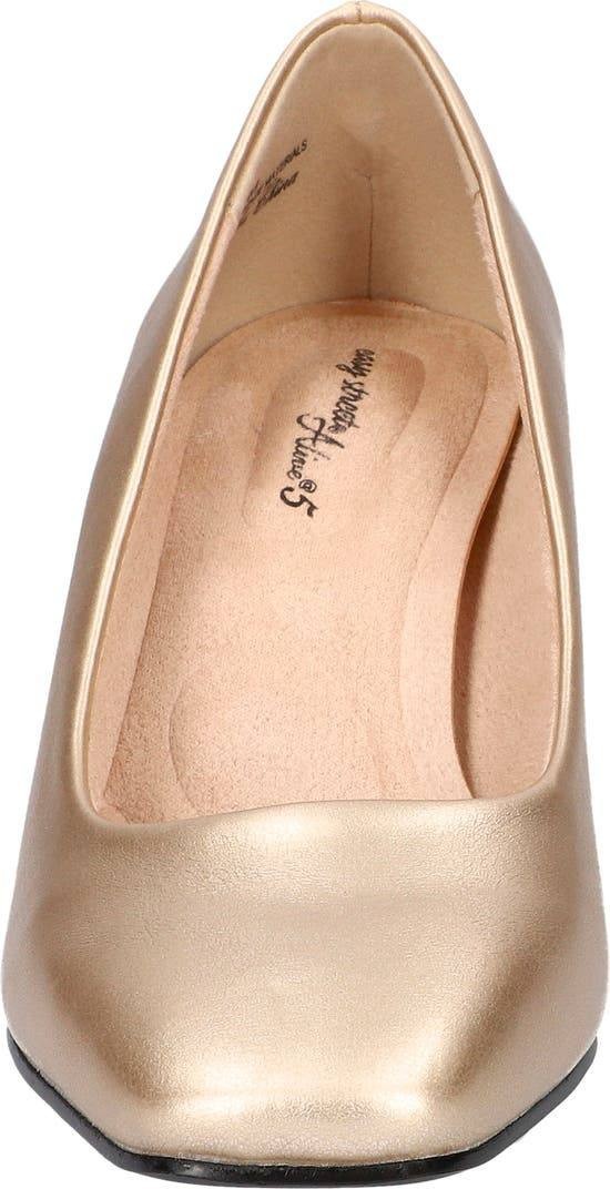 Easy Street Toe Pumps 7M Gold Synthetic Heels New in Box
