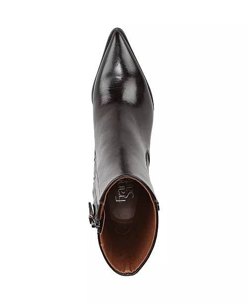 Franco Sarto Dark Brown Leather Dress Booties 8M NIB MSRP $215