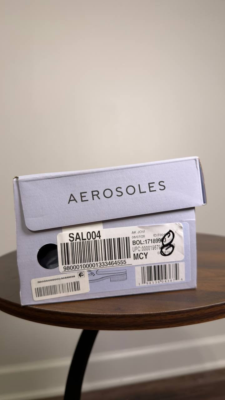 Aerosoles  Flat  Mules  Raffia  Tan  8  New  $79