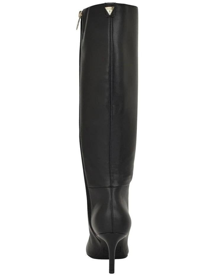 Guess  Wayla  Knee‑High  Boots  Black  Smooth  Nappa  10M  New  With  Box  $260