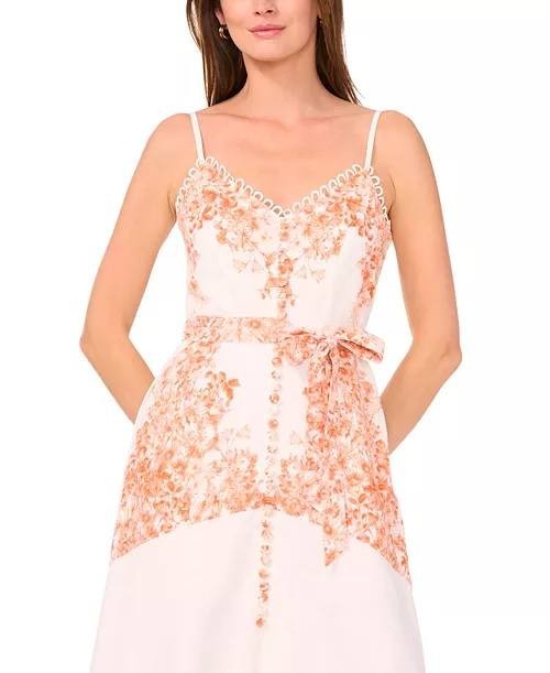 CeCe Dress 4 Sleeveless Fit & Flare Placement Print NWT MSRP $159 Elegant