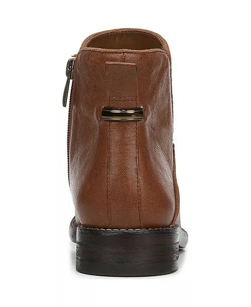 Franco Sarto Leather Booties 5M Cognac New in Box MSRP $190