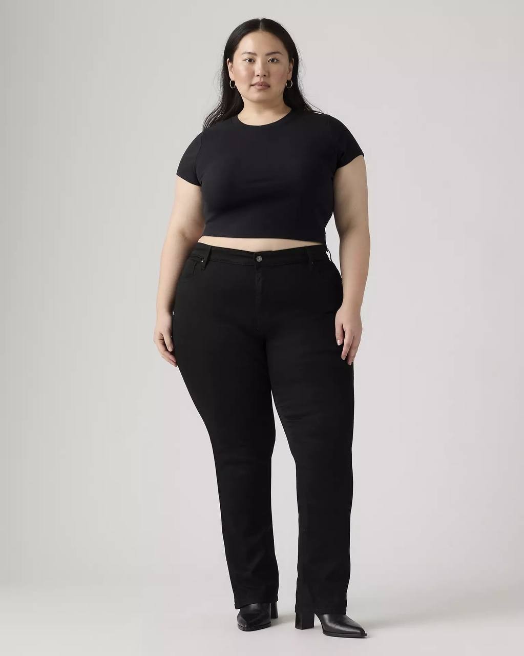Levi’s 724 High Rise Slim Straight Jeans Black 26W NWT $75