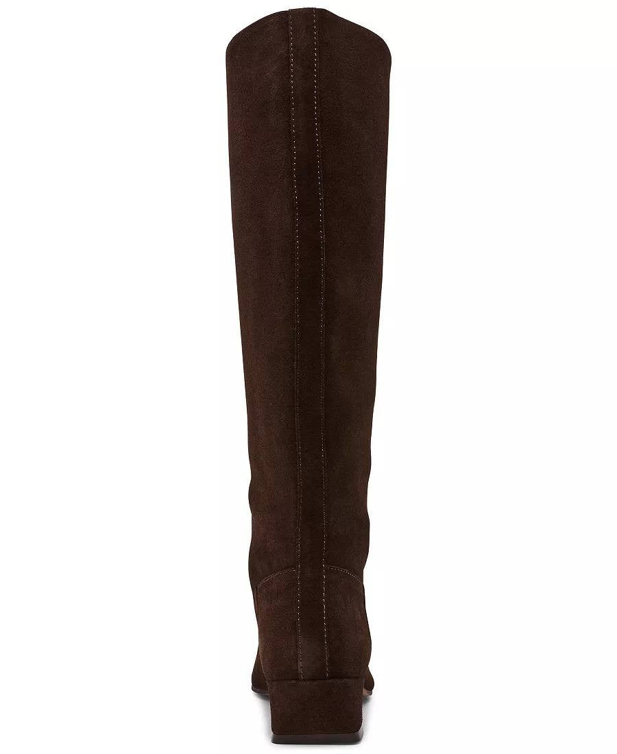 Steve Madden Dantelle Boots 5.5 Brown Suede Knee‑High Square Toe NIB msrp$179