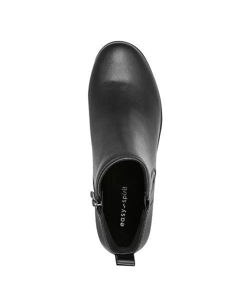 Easy Spirit Yuna Round Toe Wedge Booties Black Women’s 9M NWOB $99