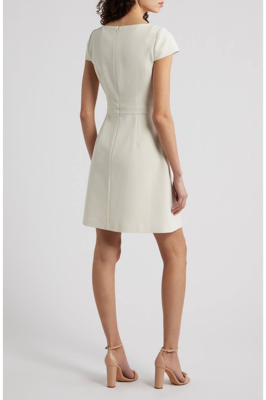 Vince Camuto Women’s Notch Neck Crepe Dress Stone 14 NWT $168