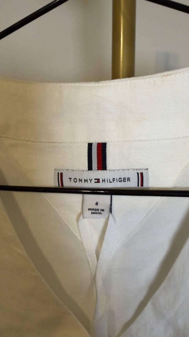Tommy Hilfiger Women’s Slim Fit Linen‑Blend Vest Hibiscus 4 NWT $99.50