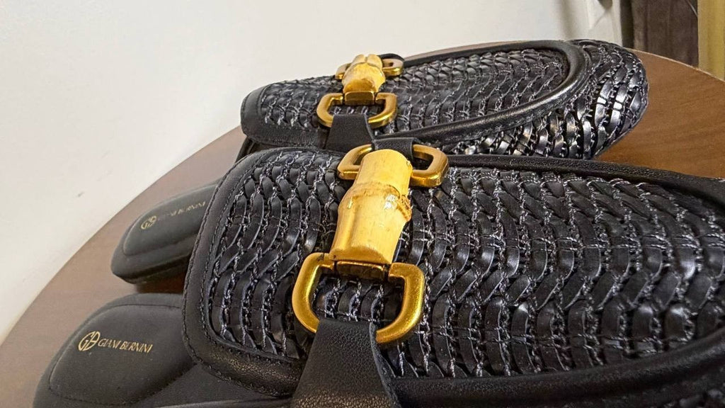 Giani Bernini Black Man‑Made Slip‑On Mules 7M NIB MSRP $89.50