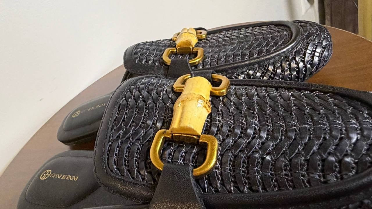 Giani Bernini Black Man‑Made Slip‑On Mules 7M NIB MSRP $89.50
