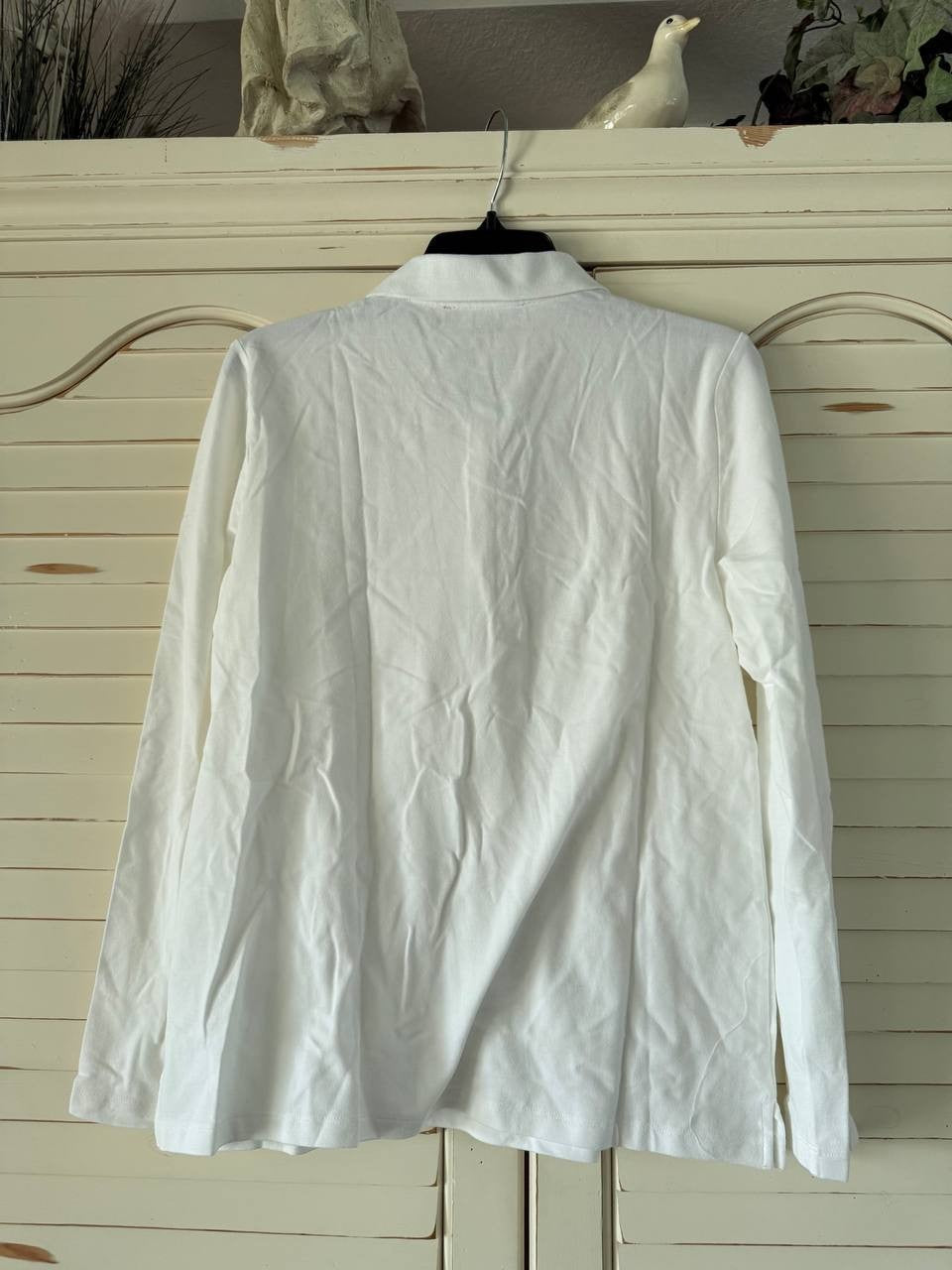 Tommy Hilfiger Long Sleeve Polo White Size L NWT – Classic Timeless Style
