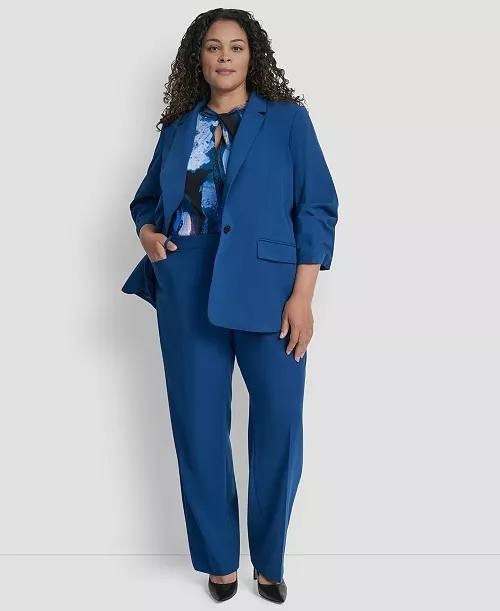 DKNY Plus‑Size Notch‑Collar Jacket – Size 18W – NWT – $169
