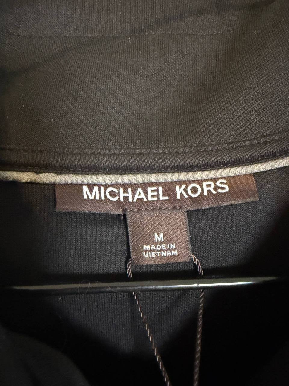 Michael Kors Men’s Half‑Zip Fleece Sweatshirt Black M NWT $148