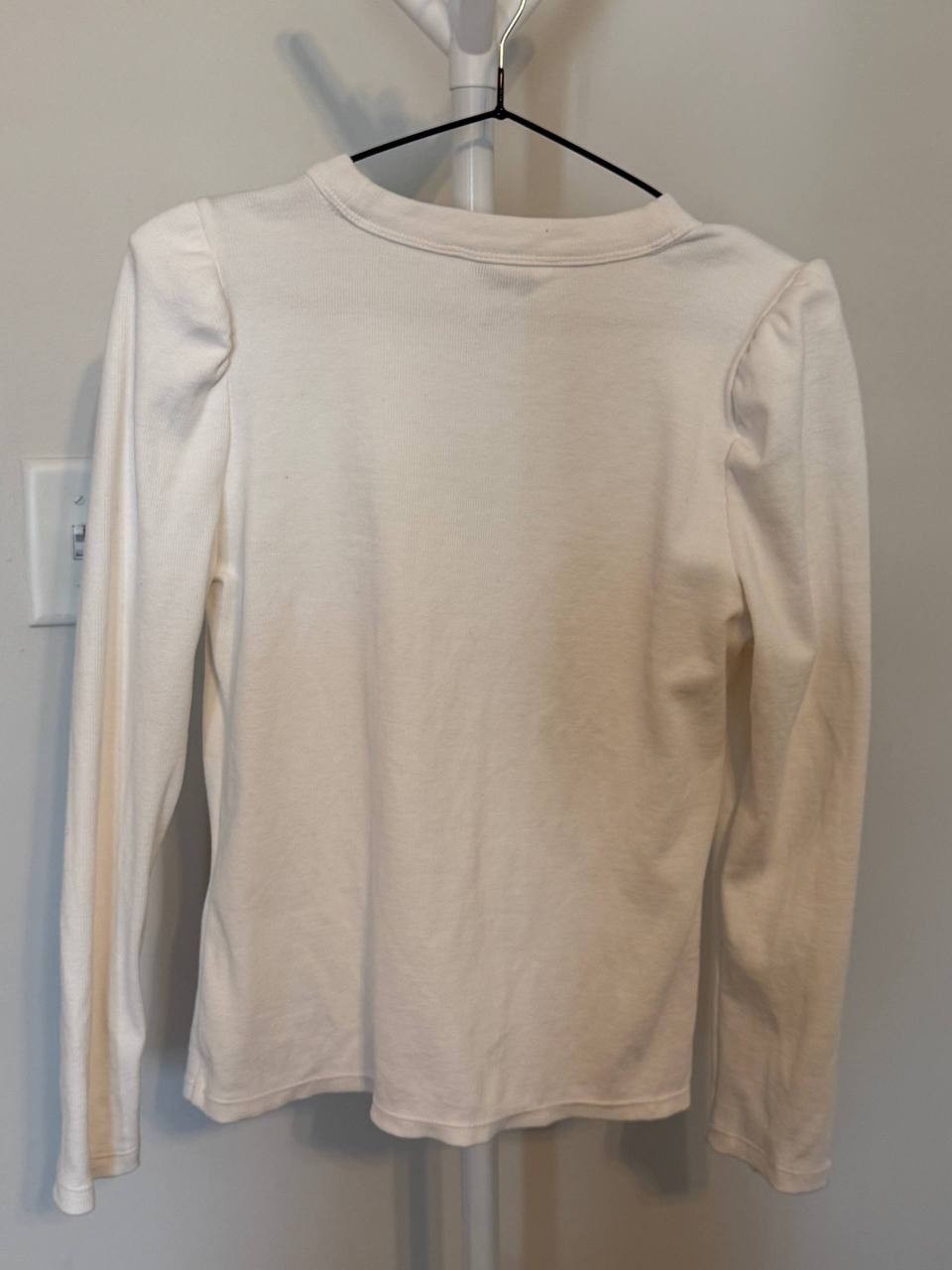 DKNY Jeans Petite Puffed Shoulder Knit Top – Size PL – Pre‑Owned – $49