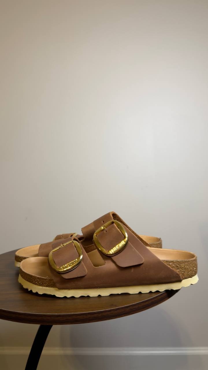 Birkenstock Sandals Cognac 6 Narrow Fit Pre-Owned