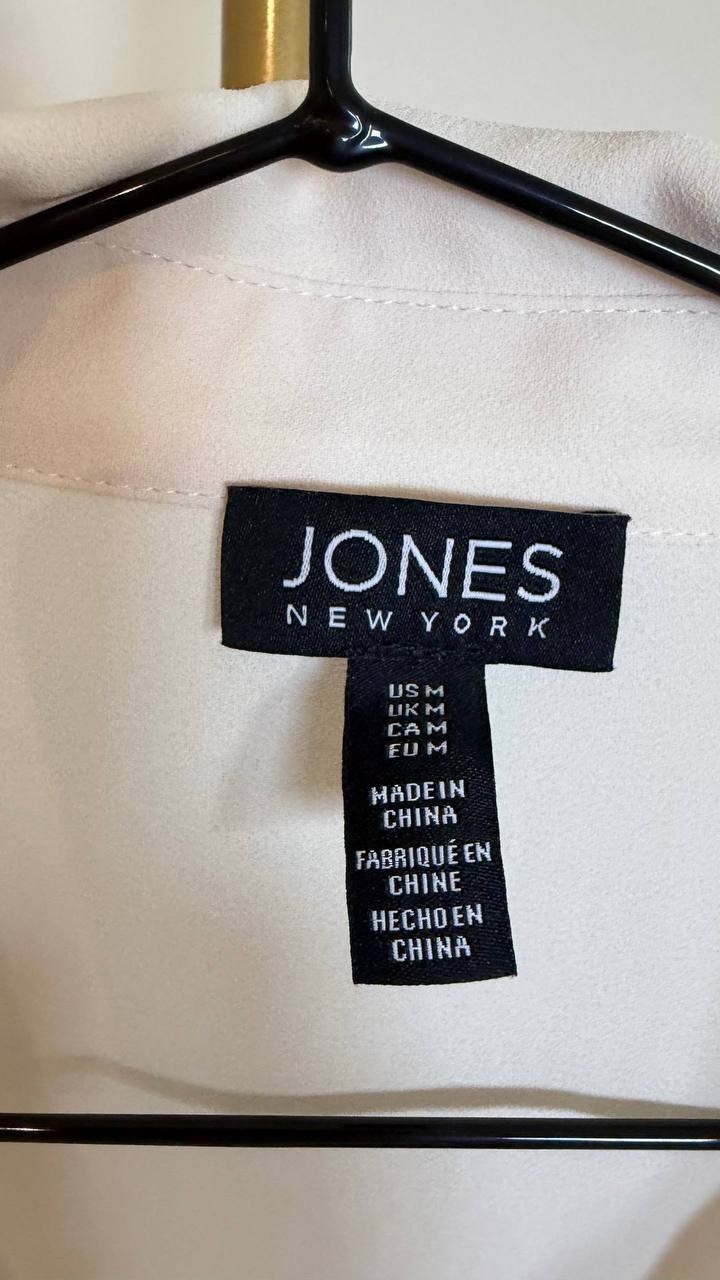 Jones New York Women’s Patch Pocket Utility Shirt WhiteSizeM NWOT damage-a stain