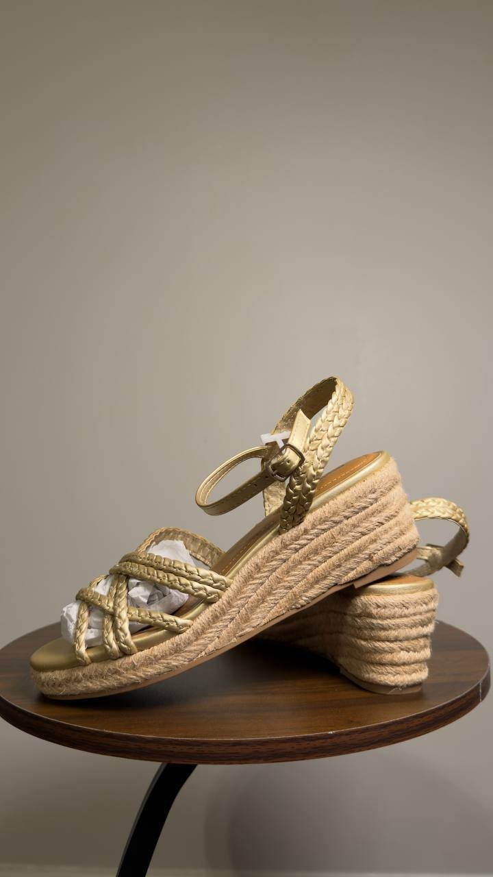 Style  &  Co  Wedge  Sandals  Gold  7.5M  New  $60