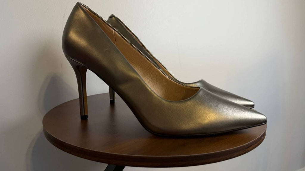 Journee Collection Venus Pumps 12M Pewter Pointed Toe Stiletto NIB msrp$93