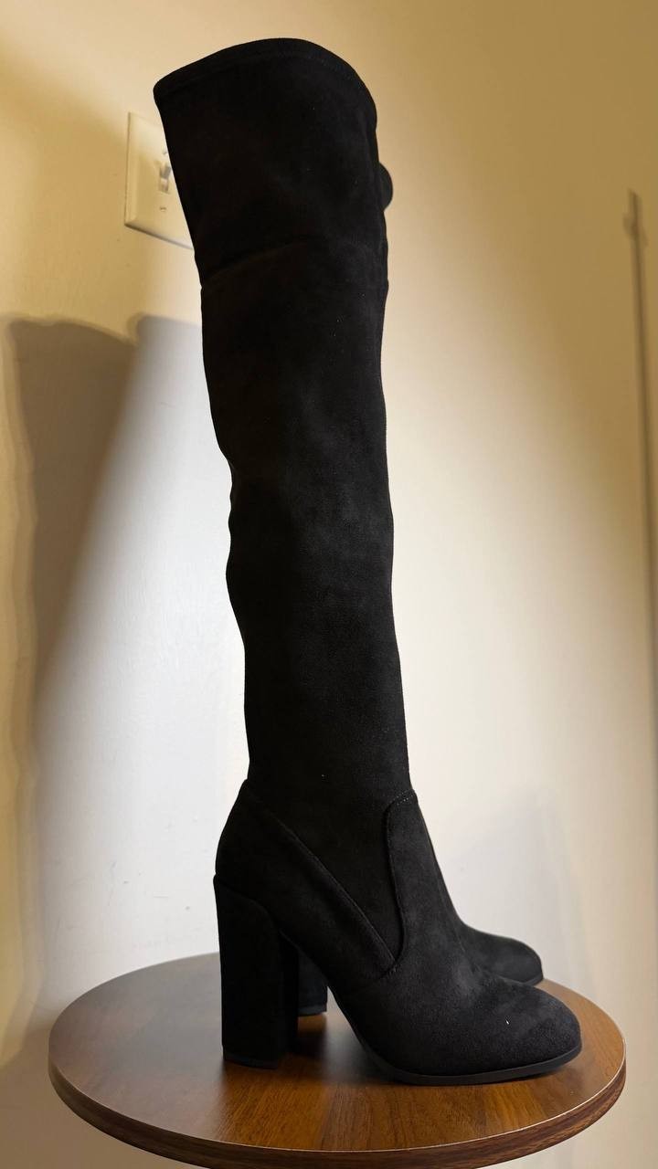 Kenneth Cole Josie Round Toe Over‑The‑Knee Boots Black Women’s 5.5M NWB $179
