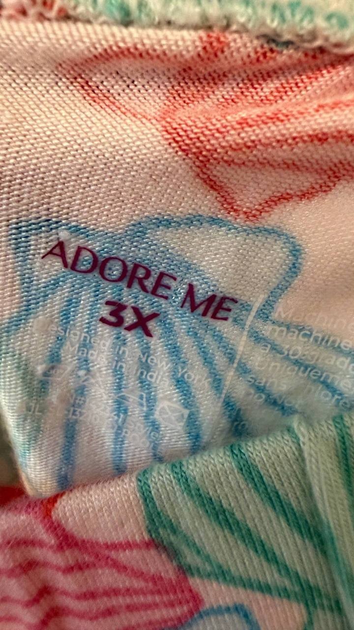 Adore Me 3X Multicolor Sea Print Shorts NWOT Relaxed Fit Summer Casual