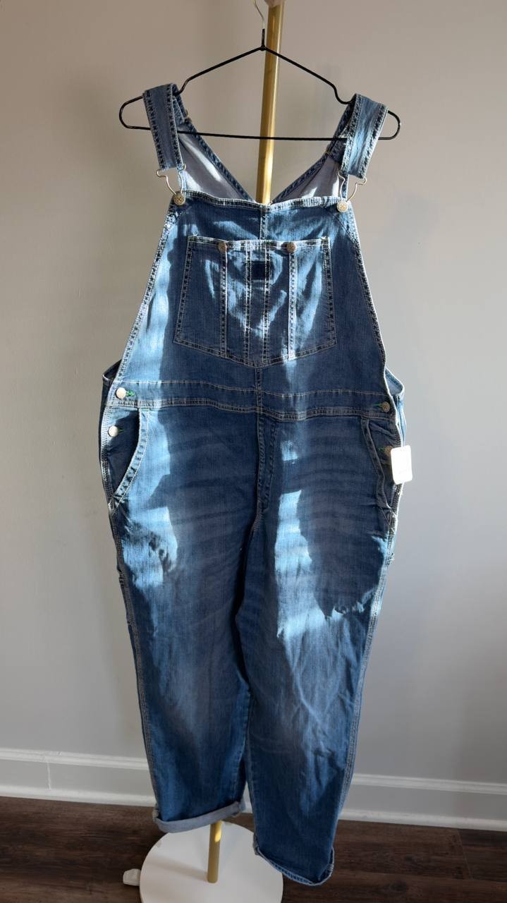 We The Free Good Luck Denim Overalls Light Beam XS NWT $148
